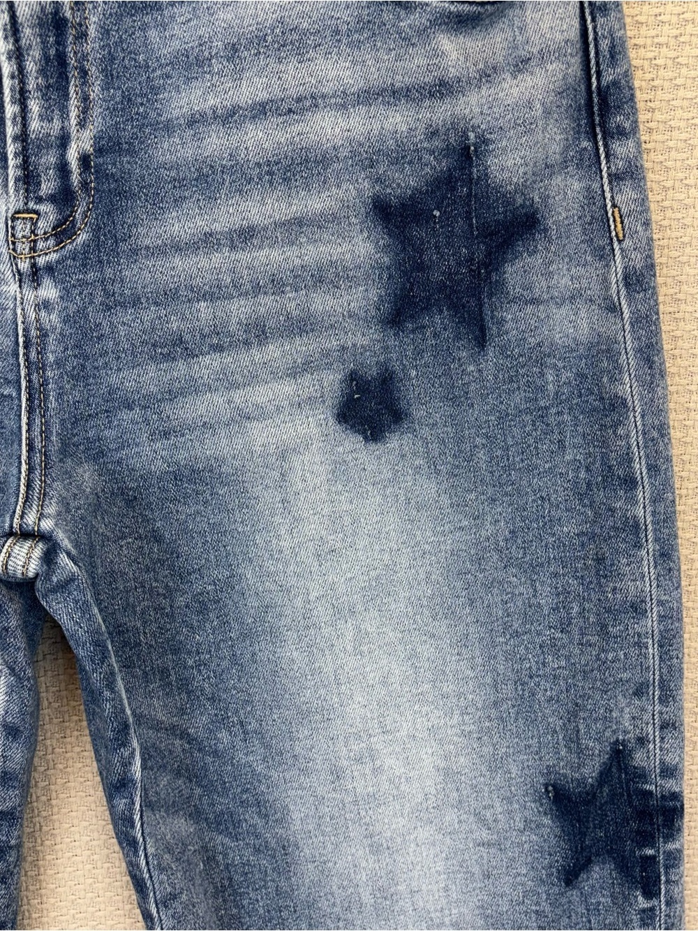Risen Starlit Celeste Boyfriend High Waisted Jeans Women Sz 32 Boho Festival - Picture 3 of 11